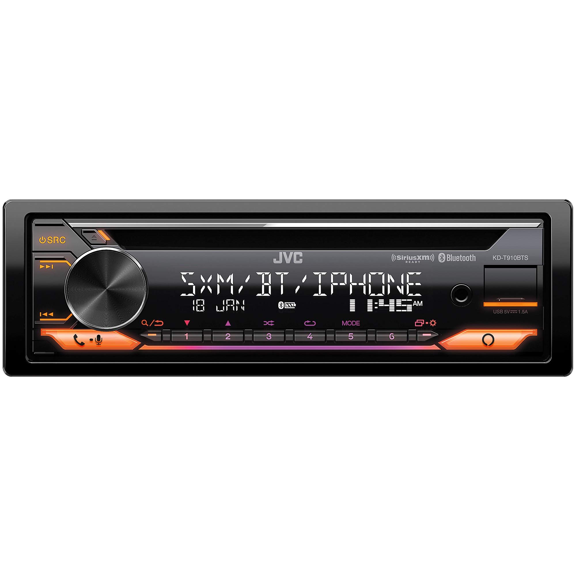 Amazon.com: JVC KD-T910BTS Car Stereo with Bluetooth, Front USB
